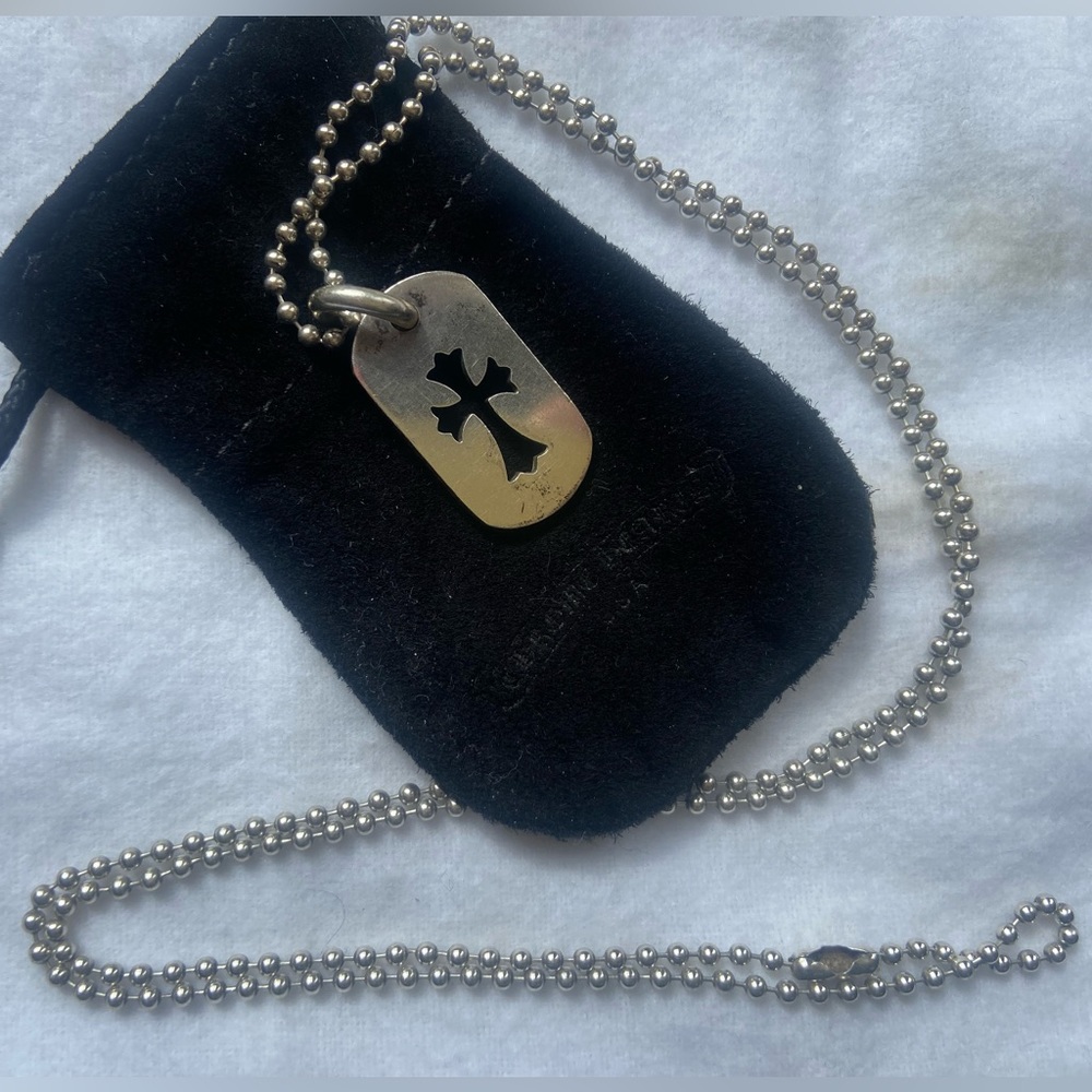 Chrome Hearts silver small dog tag